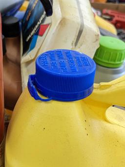 No shipping. Kidde fire extinguisher, gauge reads charged, and a 1 gallon jug of Prestone 50/50