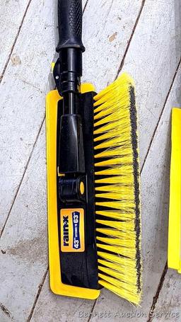 Two extendable windshield brushes - ice scraper combination ice scrapers by Michelin and Rain X, the