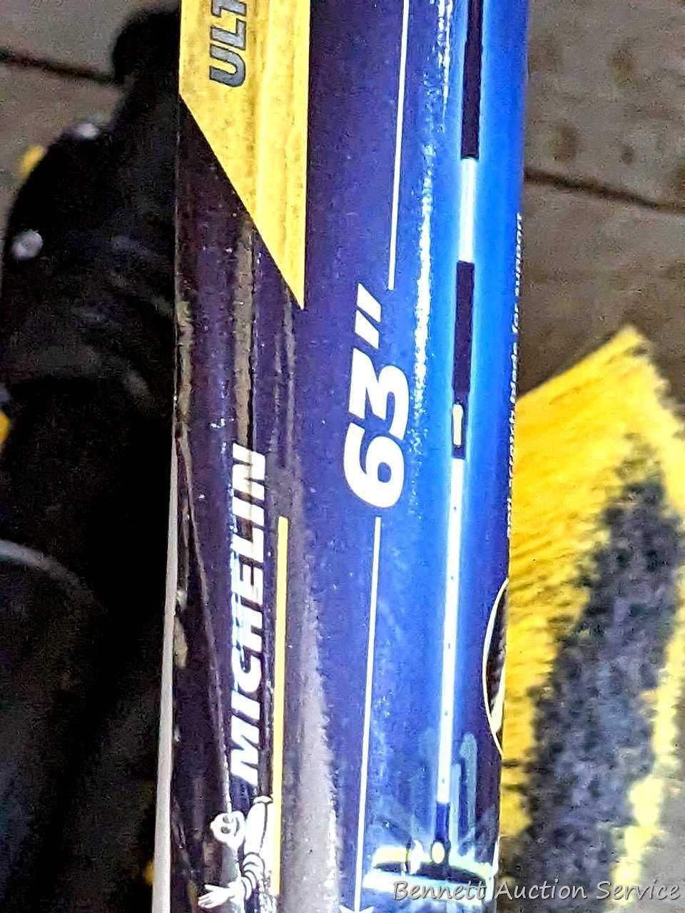 Two extendable windshield brushes - ice scraper combination ice scrapers by Michelin and Rain X, the