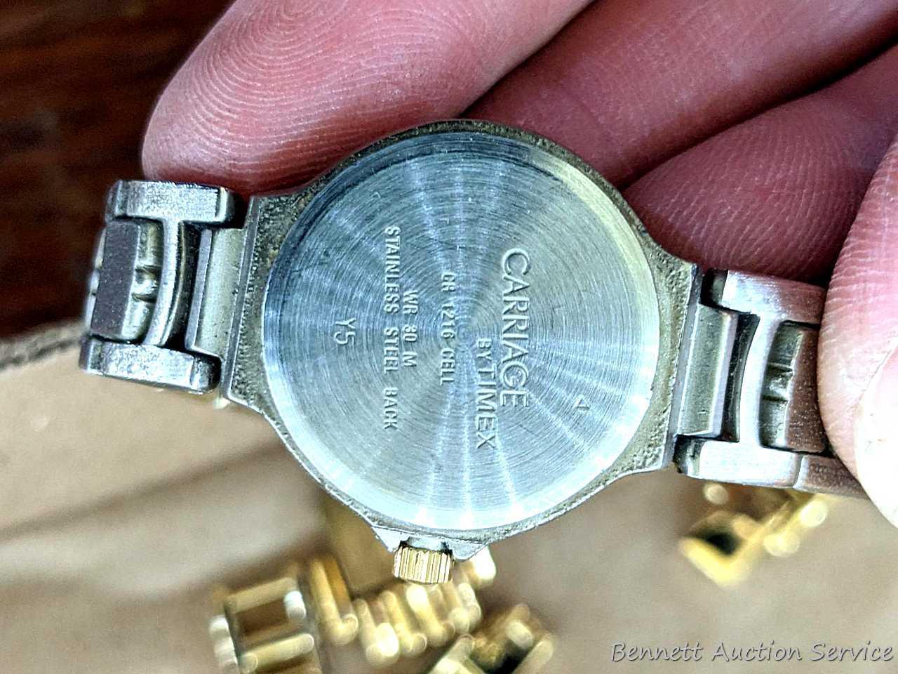 Sarah Coventry and other ladies quartz wristwatches. Pretty pieces, one with sun/moon movement. None