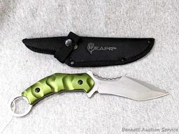 Reapr brand sheath knife is about 10" long and in good condition.