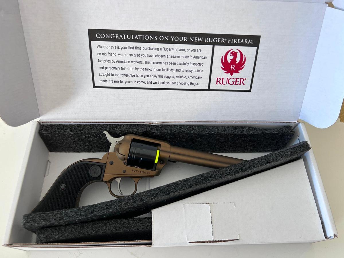 Ruger Wrangler 22 LR single action revolver 6 1/2" barrel Burnt Bronze Cerakote. NIB