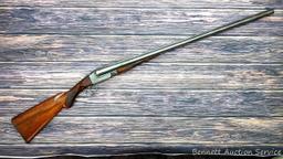 Ithaca "Crass" hammerless double barrel side by side 12 gauge shotgun with Damascus barrels and