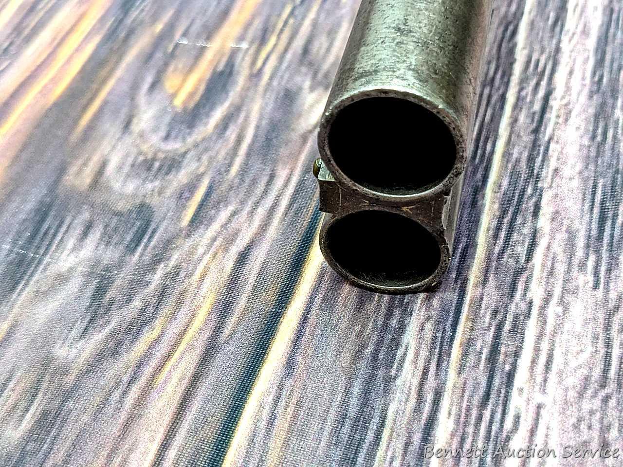 Ithaca "Crass" hammerless double barrel side by side 12 gauge shotgun with Damascus barrels and