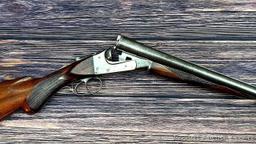 Ithaca "Crass" hammerless double barrel side by side 12 gauge shotgun with Damascus barrels and