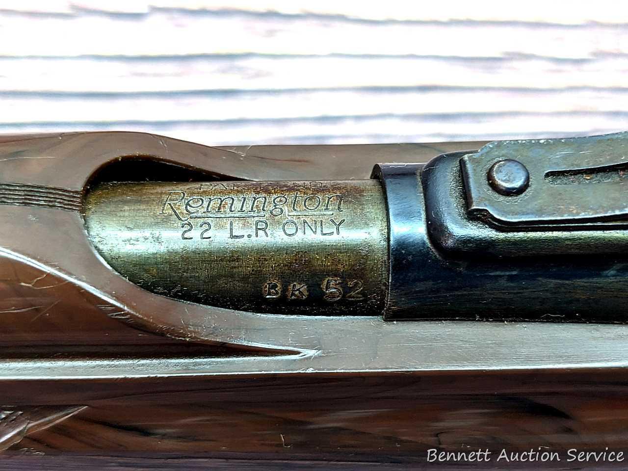 Remington Nylon 76 lever action .22 rifle. The 19-1/2" barrel has a mirror bore with sharp rifling.