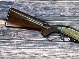 Remington Nylon 76 lever action .22 rifle. The 19-1/2" barrel has a mirror bore with sharp rifling.