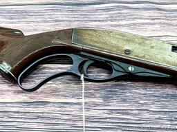 Remington Nylon 76 lever action .22 rifle. The 19-1/2" barrel has a mirror bore with sharp rifling.