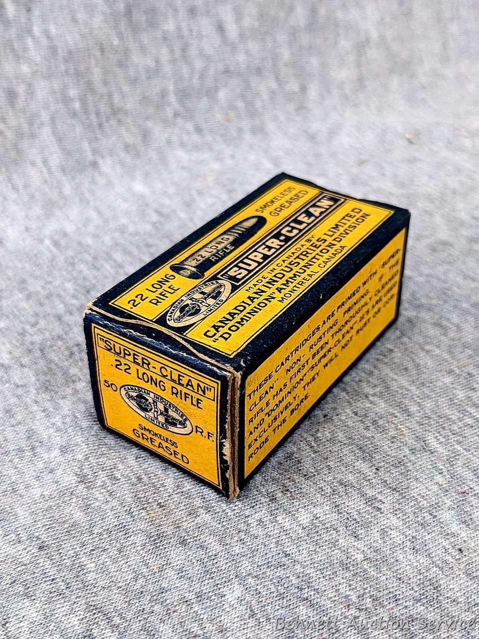 50 rounds of Dominion Ammunition Division .22 ammunition by Canadian Industries. The Super-Clean