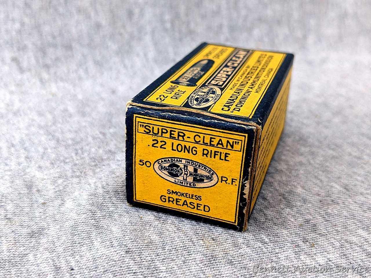 50 rounds of Dominion Ammunition Division .22 ammunition by Canadian Industries. The Super-Clean