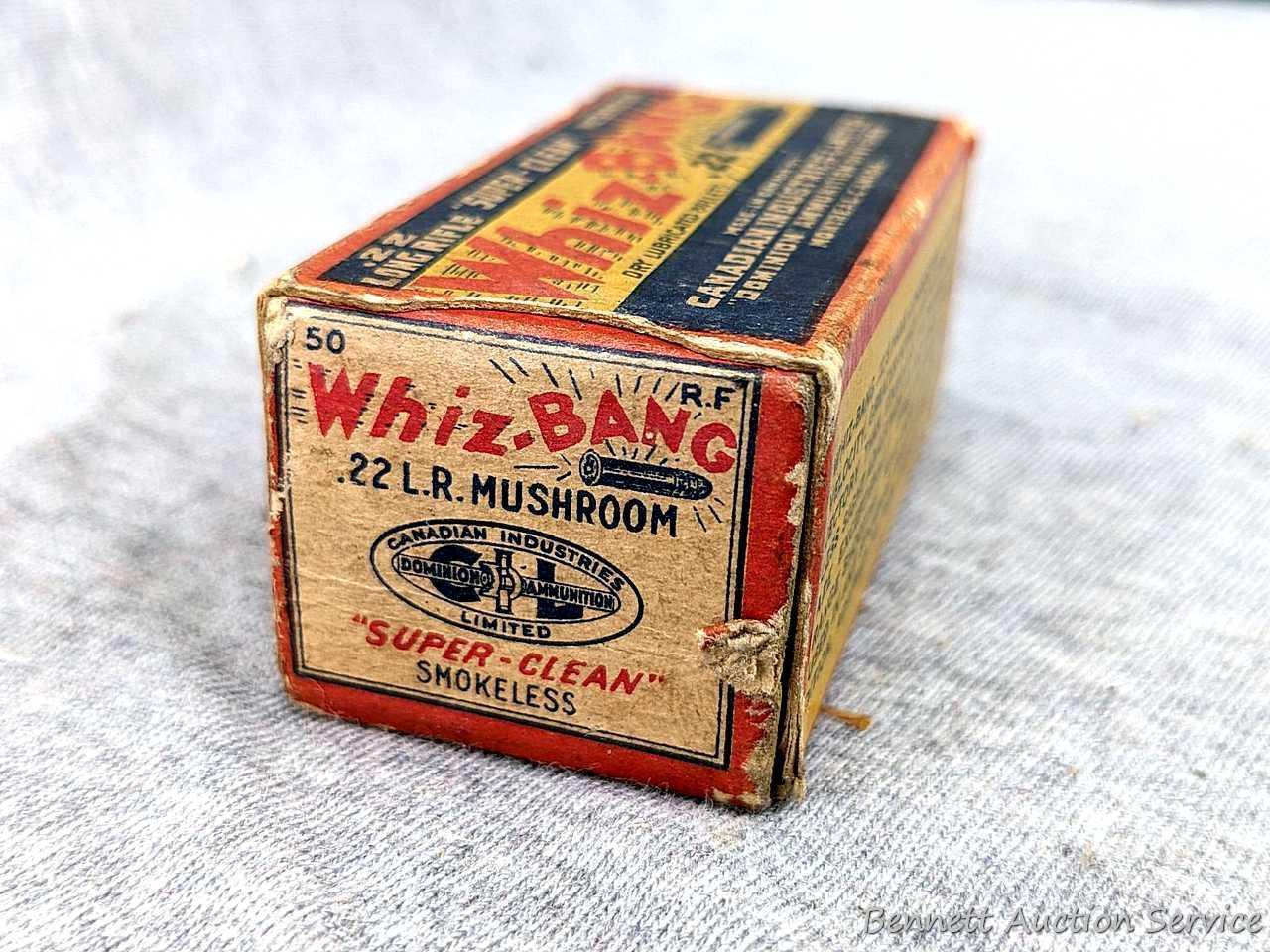 50 rounds of Whiz-Bang Super-Clean .22 ammunition with mushroom tip bullets and made by Canadian