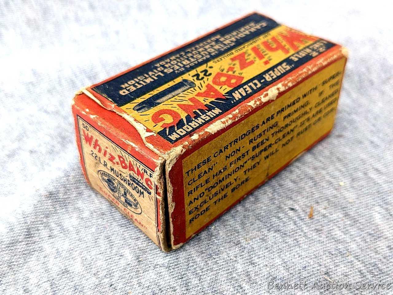 50 rounds of Whiz-Bang Super-Clean .22 ammunition with mushroom tip bullets and made by Canadian