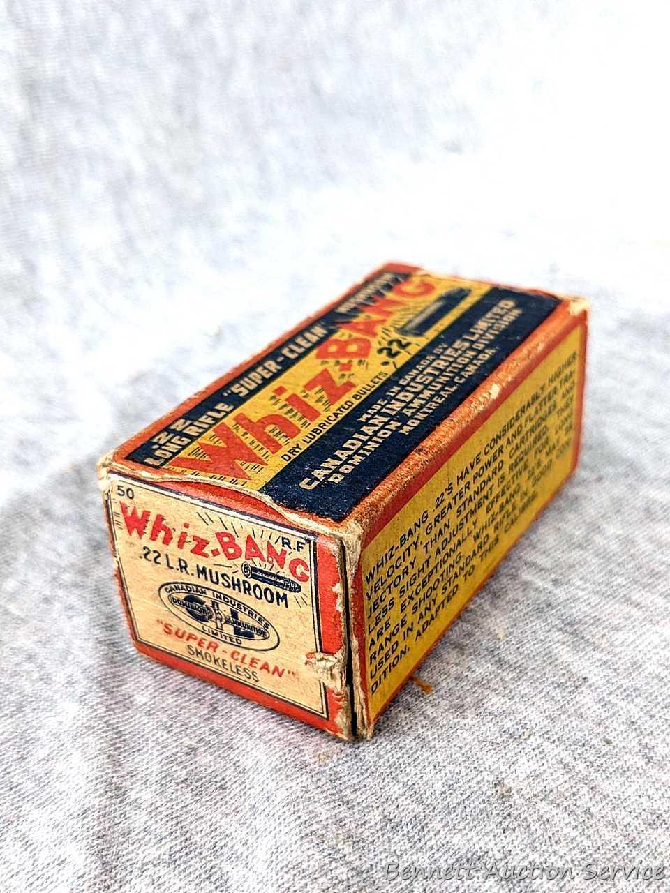 50 rounds of Whiz-Bang Super-Clean .22 ammunition with mushroom tip bullets and made by Canadian
