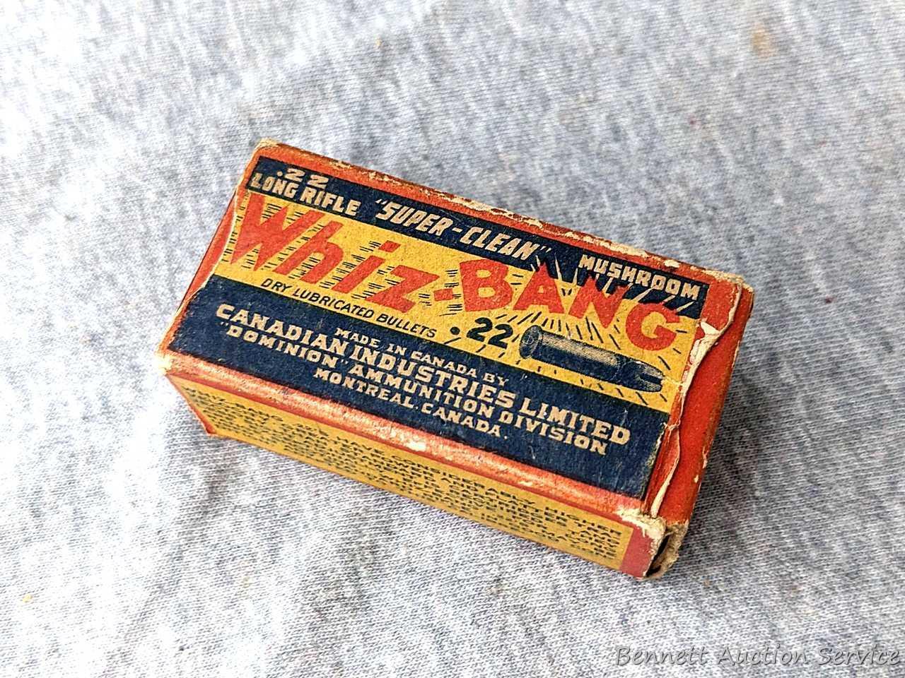 50 rounds of Whiz-Bang Super-Clean .22 ammunition with mushroom tip bullets and made by Canadian
