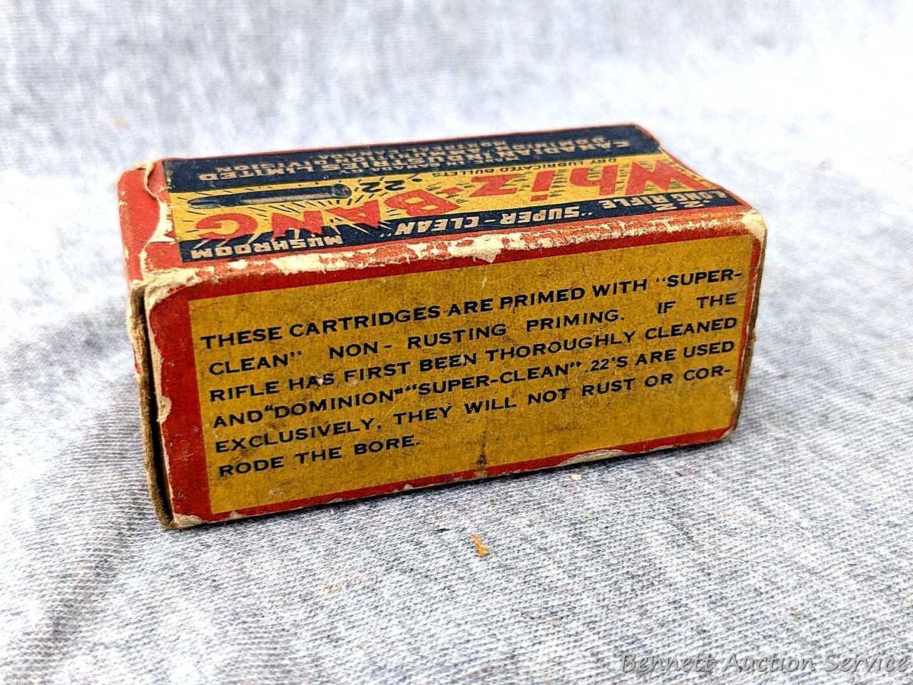 50 rounds of Whiz-Bang Super-Clean .22 ammunition with mushroom tip bullets and made by Canadian