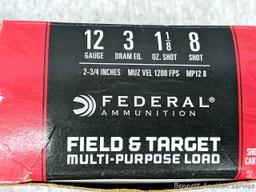 24 rounds of 12 gauge shotshells, a half full box of Hodgdon Triple seven pre formed powder pellets