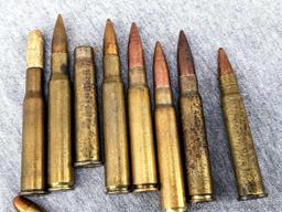 Miscellaneous ammunition incl. .30 US or .30 gov with a paper bullet, .45 auto, 12 gauge shotshells,