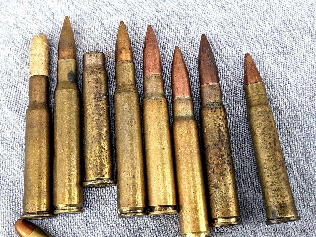 Miscellaneous ammunition incl. .30 US or .30 gov with a paper bullet, .45 auto, 12 gauge shotshells,