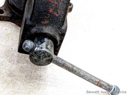 Columbian 4" swiveling bench vice. The vise in in pretty good condition with worn jaws, overall nice