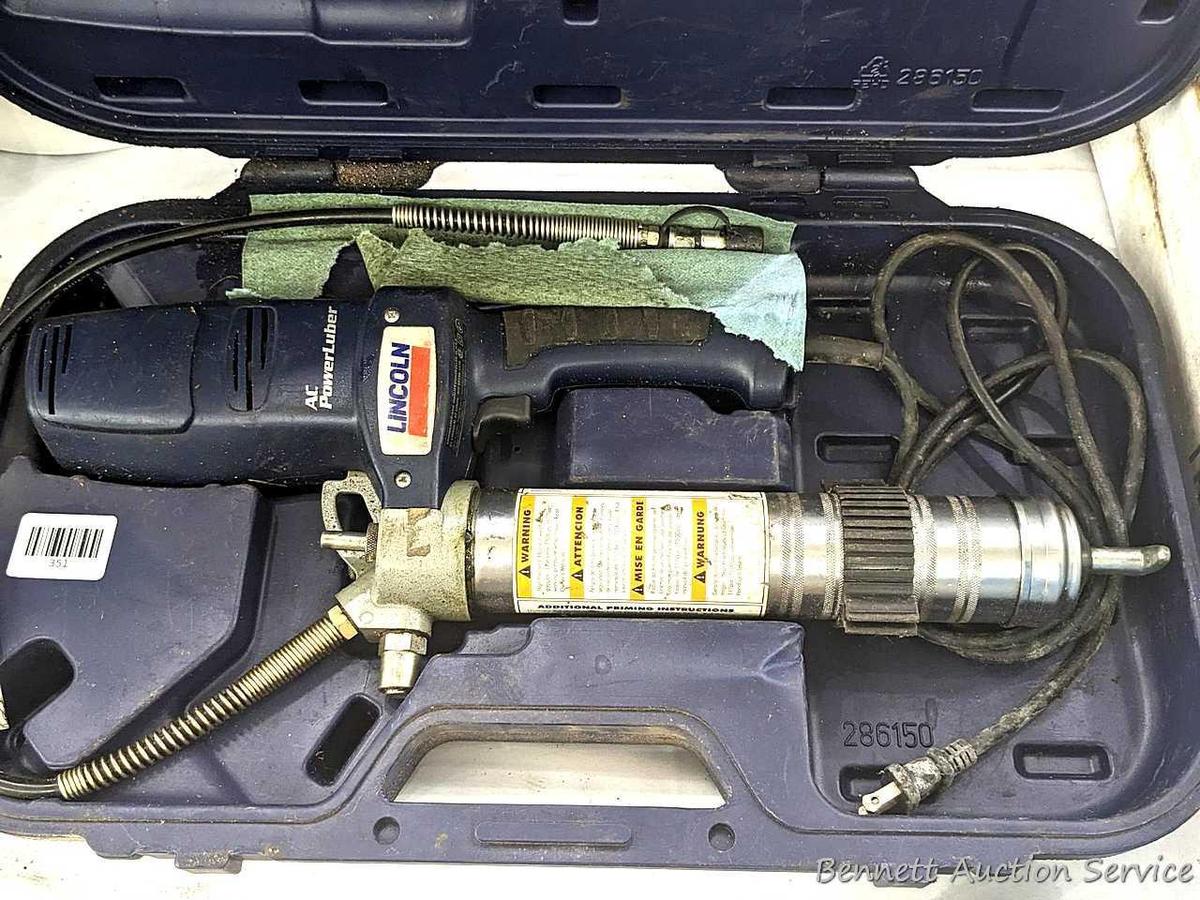 Lincoln AC Power Luber with case, manual.