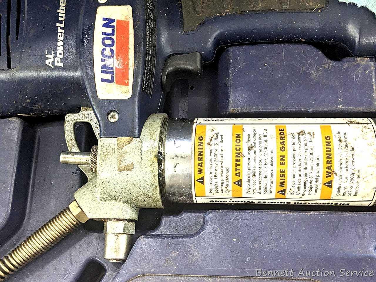 Lincoln AC Power Luber with case, manual.