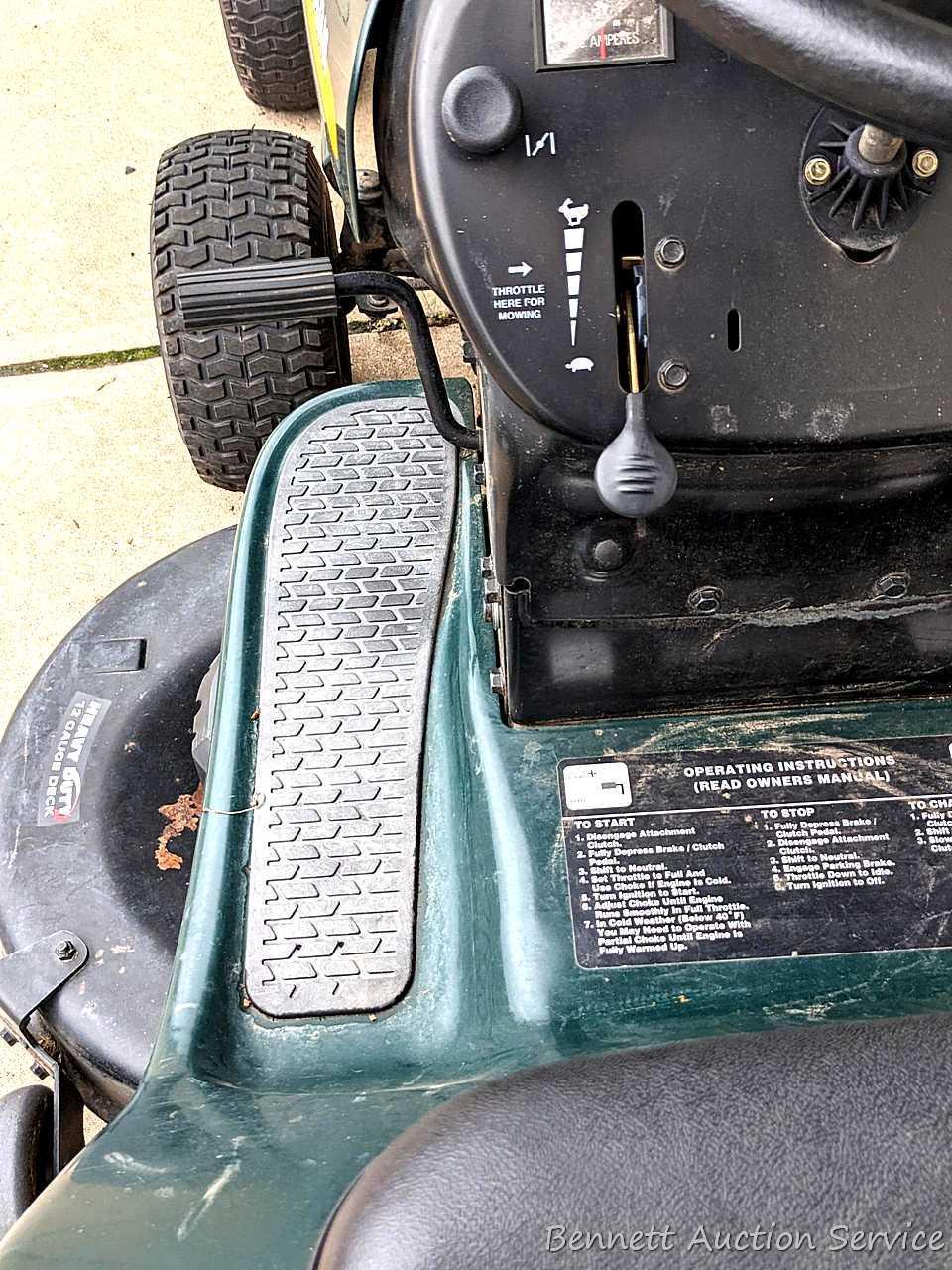 Craftsman LT1000 riding lawn mower has a 20 hp Briggs & Stratton OHV engine. Mower currently doesn't