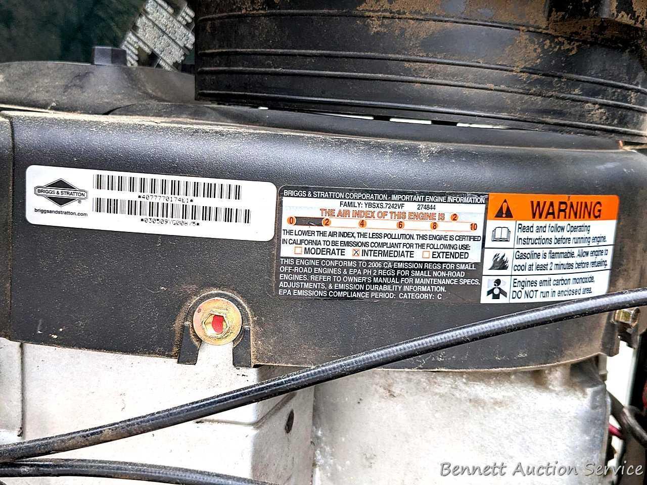 Craftsman LT1000 riding lawn mower has a 20 hp Briggs & Stratton OHV engine. Mower currently doesn't