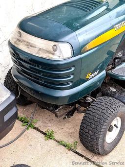 Craftsman LT1000 riding lawn mower has a 20 hp Briggs & Stratton OHV engine. Mower currently doesn't