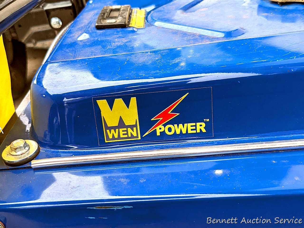 Wen 3500 generator outputs 240 and 120 volt power. Has a 6.5 hp engine that runs nicely. Measures