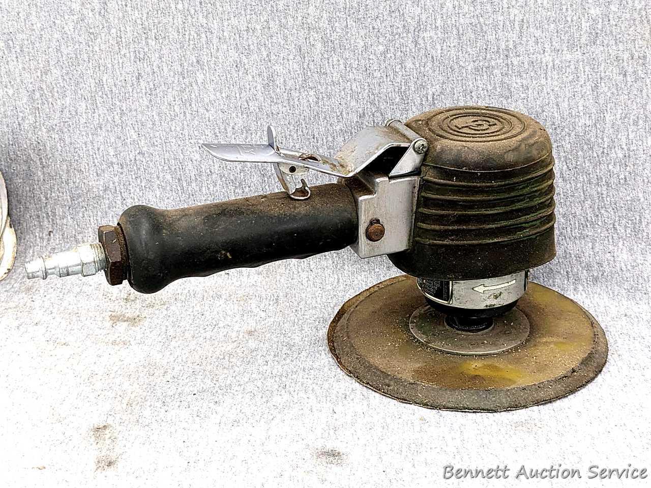 Chicago Pneumatic 6" random orbital air sander, model no CP864. Comes with roll of P120 adhesive