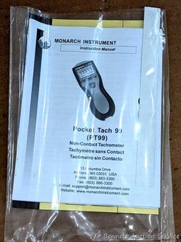 Monarch PT99 pocket tack with foam padded box and papers. The tackomiter is in very good condition