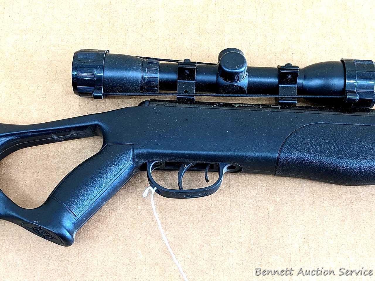Crosman F4 .177 pellet rifle with a Center Point 4 x 32 scope. The rifle is in very good condition,