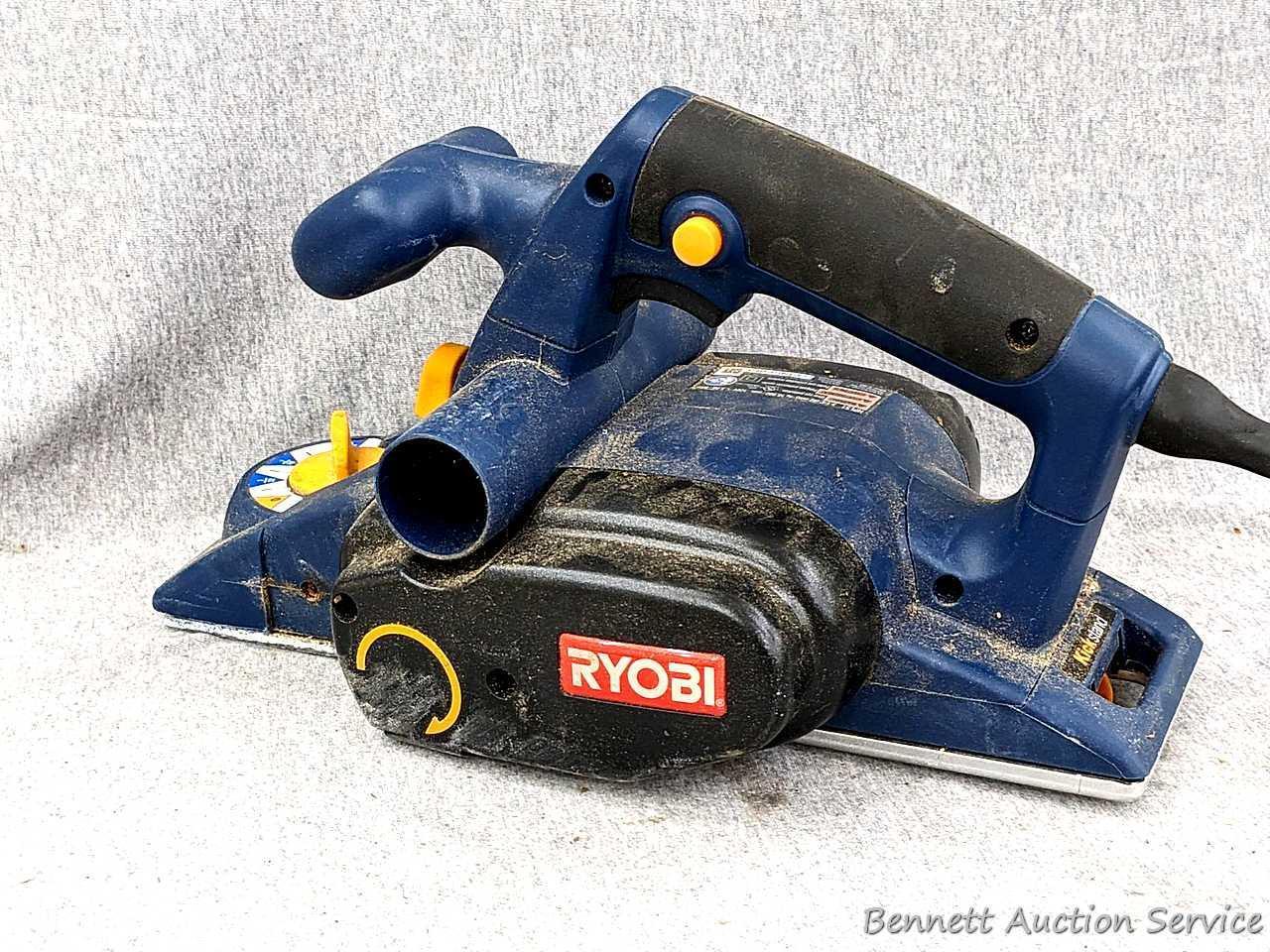 Ryobi 3-1/4" hand planer is model HPL51. The planer runs smoothly and comes with a bunch of