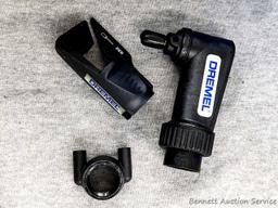 Dremel brand rotary tool attachments, plus a variety of sanding discs, drum sander pieces, cutting