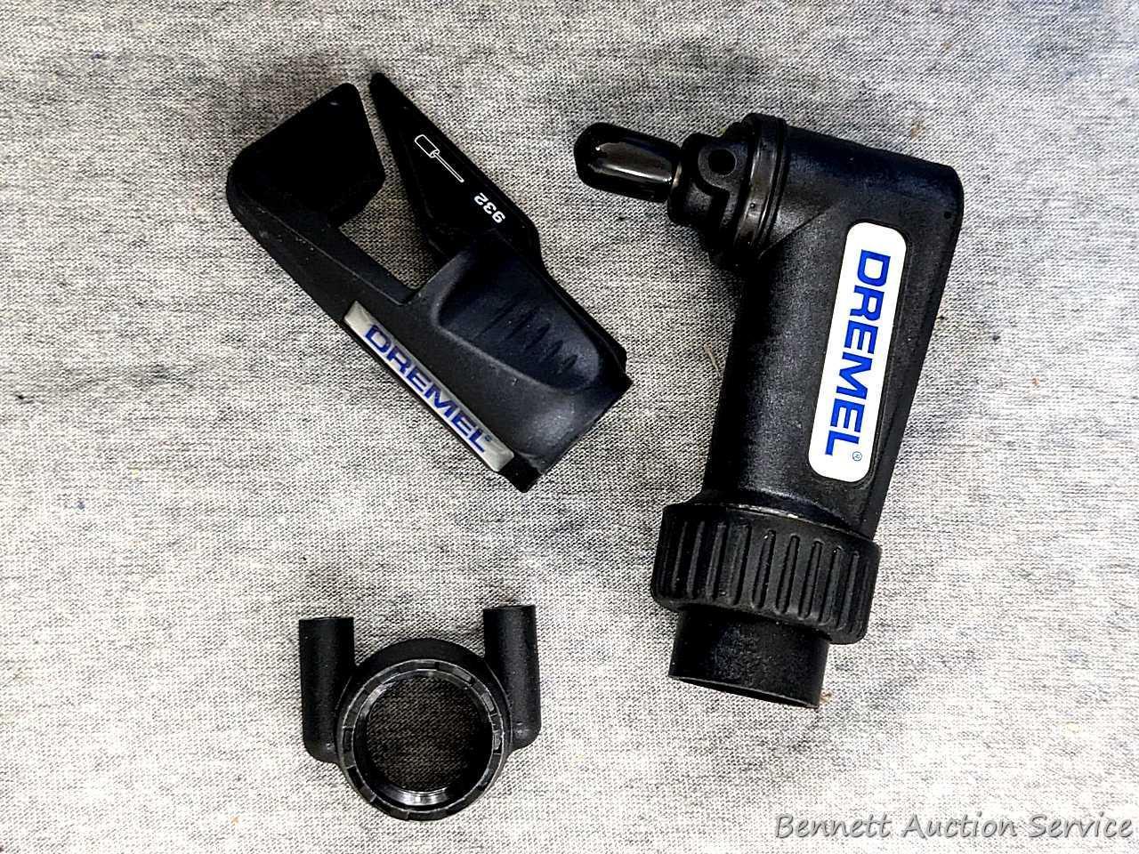 Dremel brand rotary tool attachments, plus a variety of sanding discs, drum sander pieces, cutting