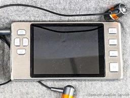 Latte Ice mp3 Player 8GB: Built-in FM Transmitter; Belkin FM Transmitter, and WECC wireless speaker.