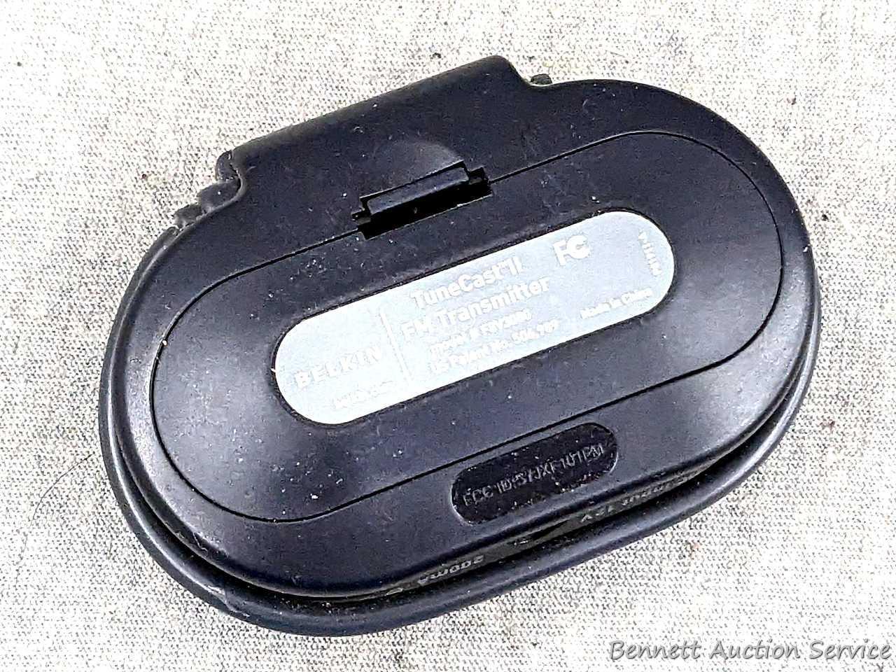 Latte Ice mp3 Player 8GB: Built-in FM Transmitter; Belkin FM Transmitter, and WECC wireless speaker.