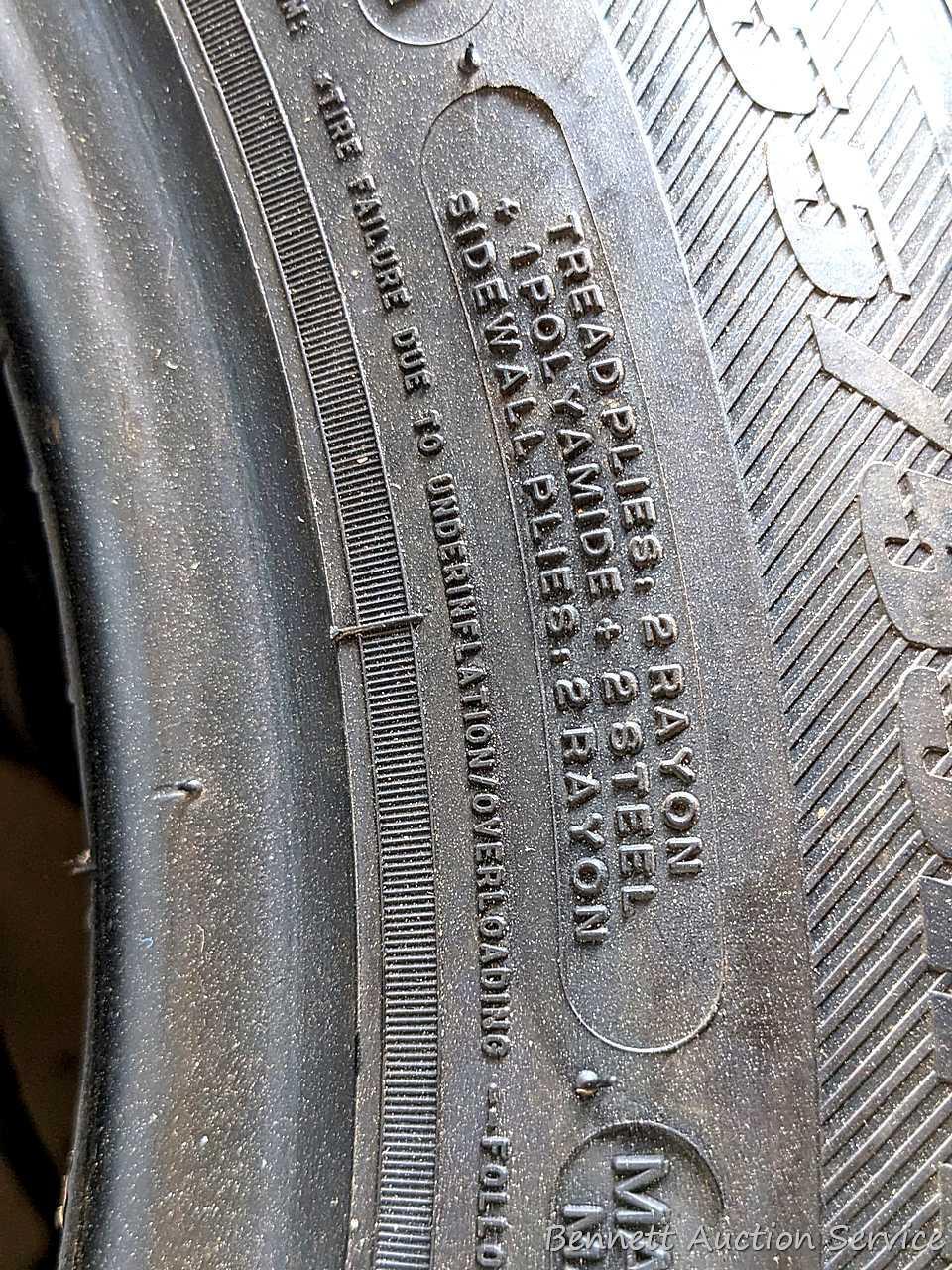 Set of 4 Michelin Latitude Tour HP tires are marked 255 / 55R18. Some weather checking noted in