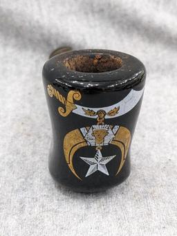 DePelner? tobacco smoking pipe measures 5-1/2" long; Brown pipe is classically understated piece