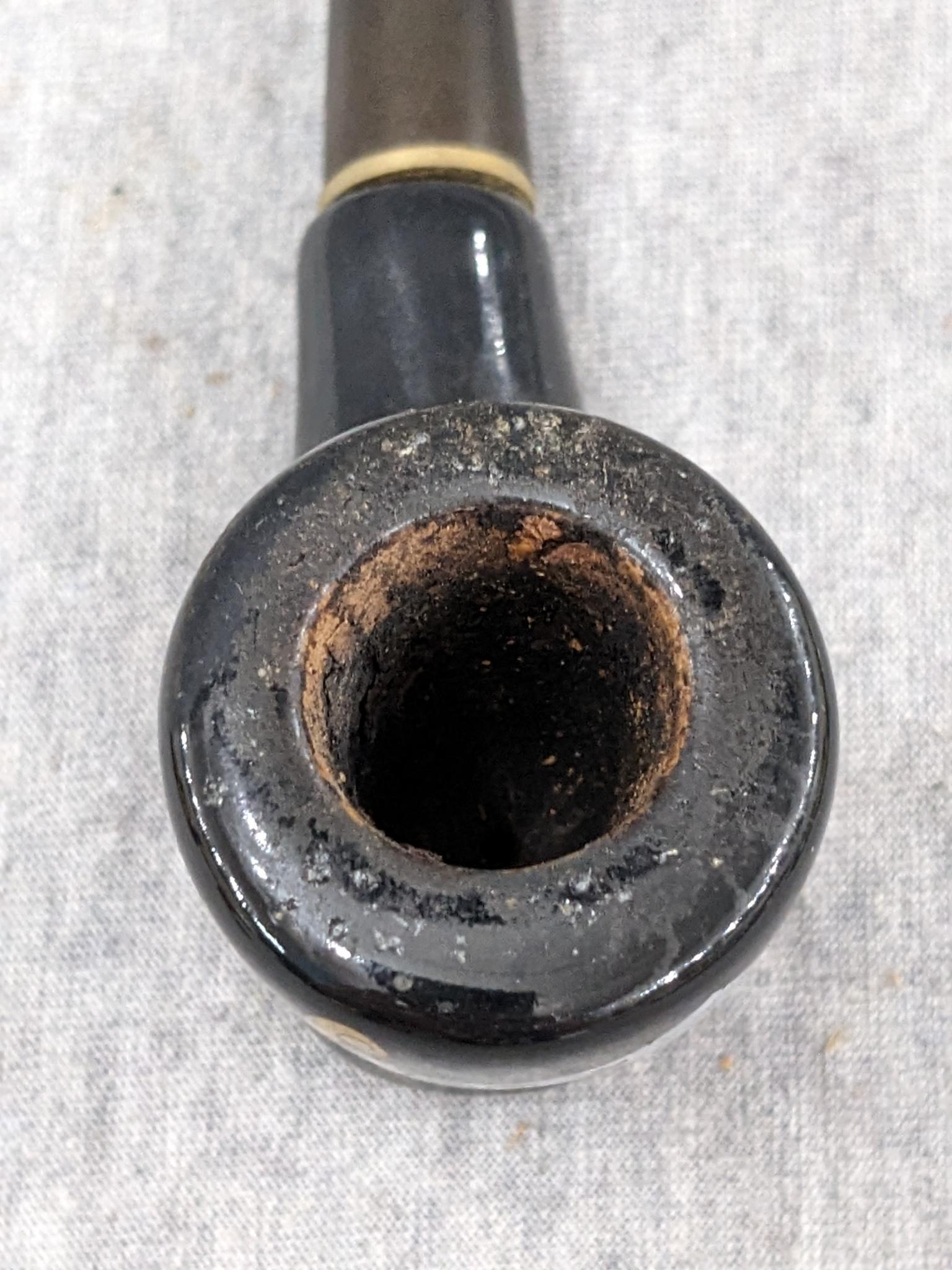 DePelner? tobacco smoking pipe measures 5-1/2" long; Brown pipe is classically understated piece