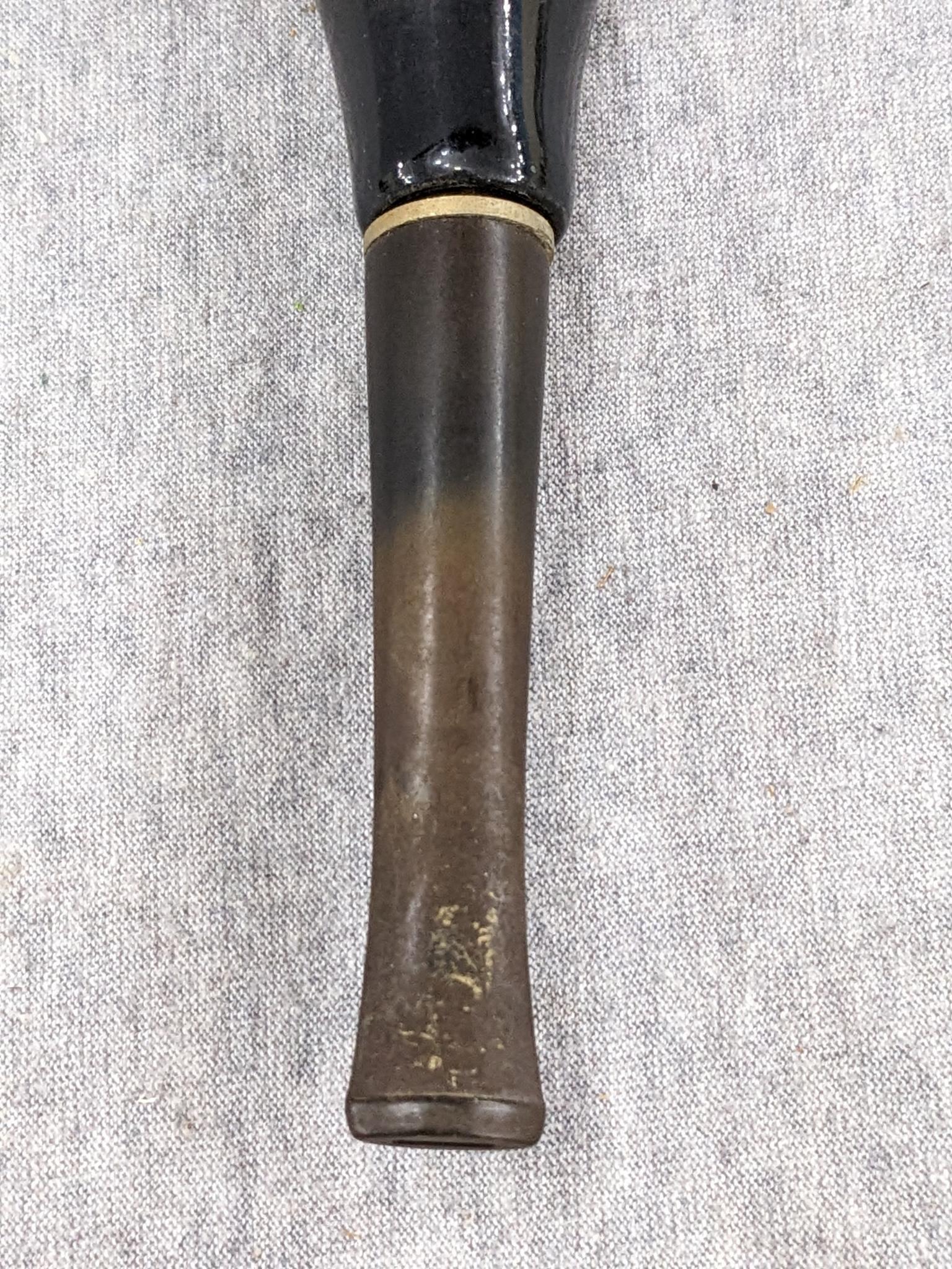 DePelner? tobacco smoking pipe measures 5-1/2" long; Brown pipe is classically understated piece