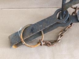 Highland Fur Company No. 15 bear trap is nearly 3' long and has a 2' chain