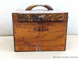 Tool organizer boxes for router, hole saws, disc sander, more. Largest about 10-1/2" x 8" x 8".
