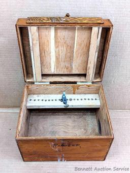 Tool organizer boxes for router, hole saws, disc sander, more. Largest about 10-1/2" x 8" x 8".