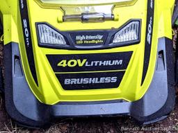 Ryobi 40v Brushless 20" electric lawn mower, comes with 5ah battery, charger and handle is fully