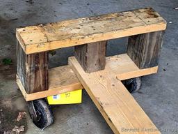 4 ft cart with heavy swiveling casters is perfect for moving your heavy things.