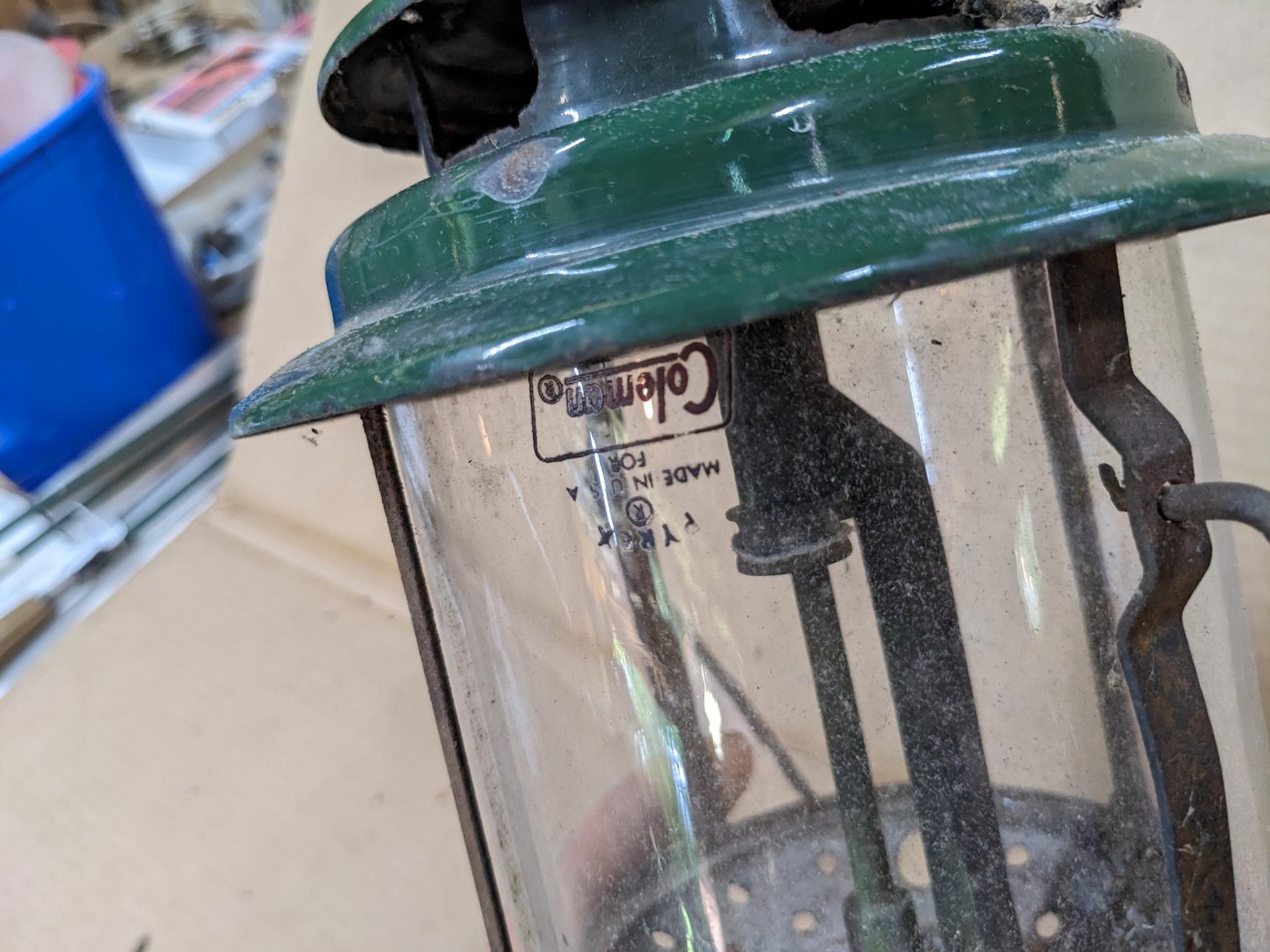 Coleman Model 220F lantern has the Coleman sunburst on the bottom and date code 9-64.