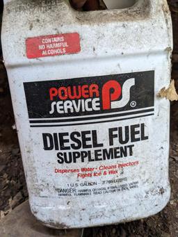 No shipping. Mostly full bottle of diesel fuel supplement; mostly empty bottle of heavy engine oil;