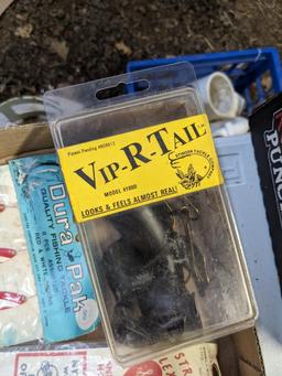 Fishing lures, jig heads, Vip-R Tail, more.