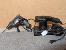 Craftsman 1/2 sheet pad sander and a Skill 3/8'' VSR drill, both run, but sander is a little noisy,